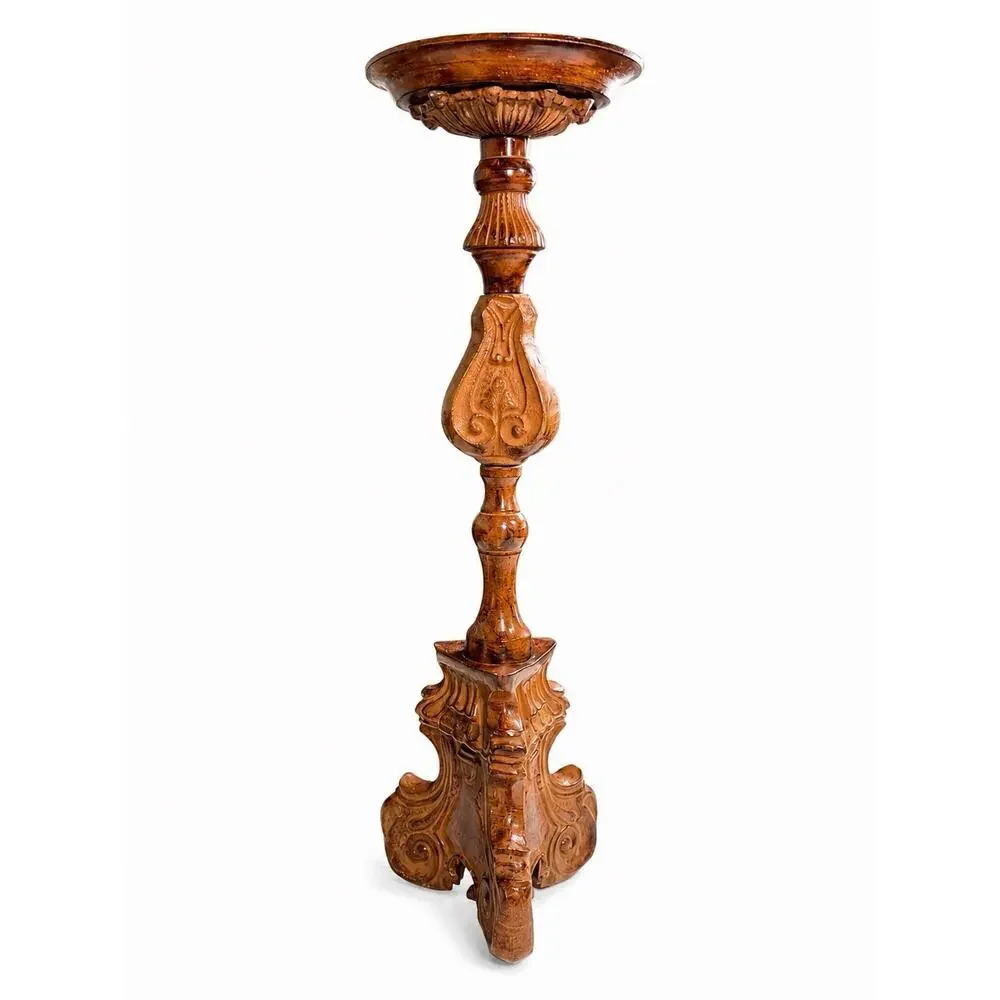 Victorian Cast Metal Candle Pedestal Stand